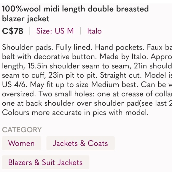 Vintage Spring Coat - Wool Trench - Picture 9 of 9